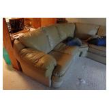 Couch with Pillows and Recliner