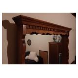 Large Wooden Dresser with Mirror