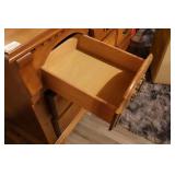 Large Wooden Dresser with Mirror