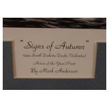Mark Anderson Framed Print "Signs of Autumn"