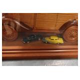 Wooden Model Car in Glass Case