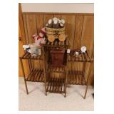 Plant Shelf Stand with Assorted Home Décor