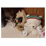 Assorted Holiday Décor - Lights, Tree, Gift Boxes