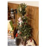 Assorted Holiday Décor - Lights, Tree, Gift Boxes