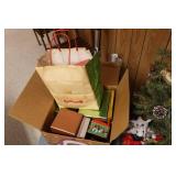 Assorted Holiday Décor - Lights, Tree, Gift Boxes