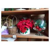 Assorted Holiday Décor - Lights, Greenery