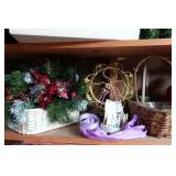 Assorted Holiday Décor - Lights, Greenery
