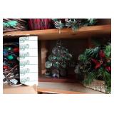 Assorted Holiday Décor - Lights, Greenery