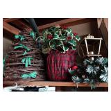 Assorted Holiday Décor - Lights, Greenery