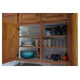 Assorted Kitchenware - Pyrex, Corningware, Enameled Dutch Oven