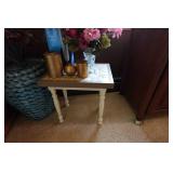 Side Table with Assorted Home Décor
