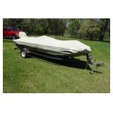 1995 Bass Tracker Tournament TX17 Fishing Boat with Trailer and 40HP Mercury Outboard