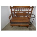 Mirrored hall tree with drawer and ...