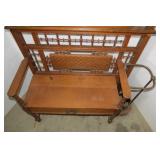 Mirrored hall tree with drawer and ...