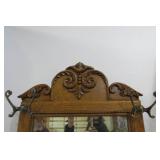 Mirrored hall tree with seat and st...