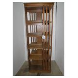 Revolving 5 tiered bookshelf on rol...