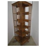 Revolving 5 tiered bookshelf on rol...