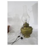 Brass kerosene Miller lamp, been el...