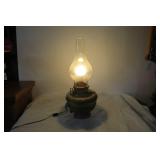 Brass kerosene Miller lamp, been el...