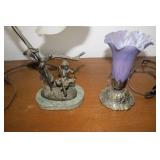 (2) Electric table top lamps, one m...