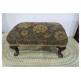 Upholstered spoon carved ottoman...