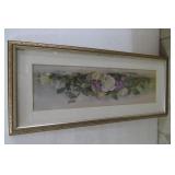 Matted and framed floral pictures (...