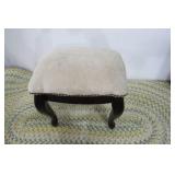 Wood and upholstered foot rest...