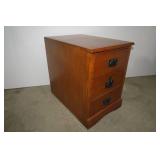 Wood file cabinet, with keys...