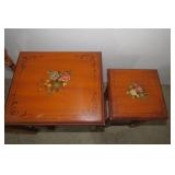 (3) Painted stacking tables...