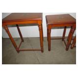 (3) Painted stacking tables...