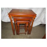 (3) Painted stacking tables...