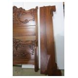 Wood bed set, 3/4 size...