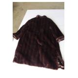 Brown fur coat and black one is fur...