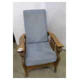 Victorian antique reclining wood ch...