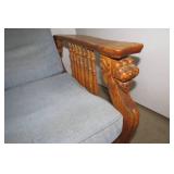 Victorian antique reclining wood ch...