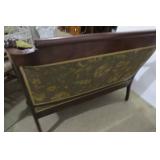 Settee/loveseat with fabric and woo...