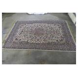 Area rug, done in navys and off-whi...