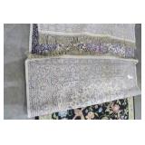 Area rug, done in navys and off-whi...