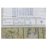 Large area rug, done in greens and ...