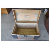 Round top steamer trunk, no drawer...