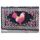 Rooster throw rug...