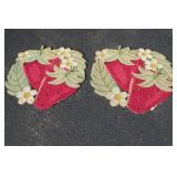 (2) Strawberry rugs...