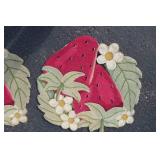 (2) Strawberry rugs...