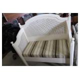 Rattan bench...