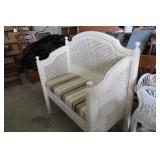 Rattan bench...