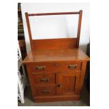 Vintage dresser with beveled  mirro...