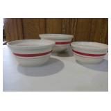 Red band nesting bowl set, 3 pcs...