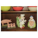 Decorative pig figures collection, ...