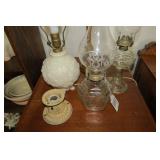 Kerosene and electric lamps...