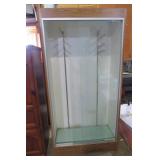 Sliding glass door display case wit...